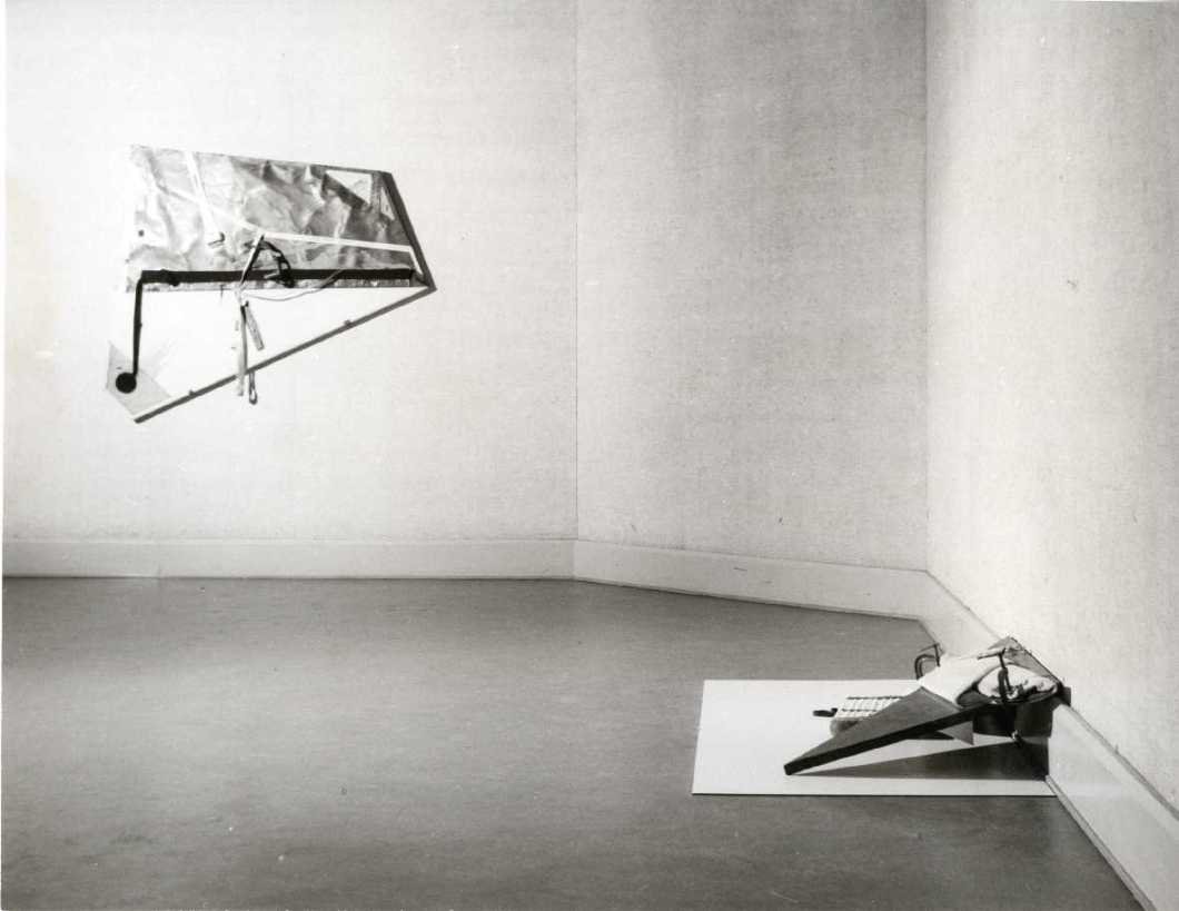 Installation view of works by William T. Wiley