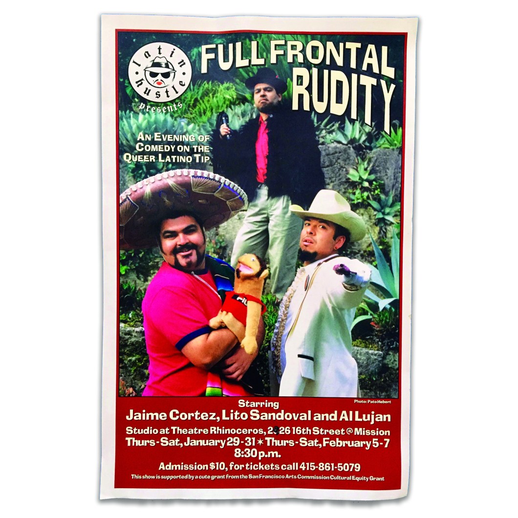 1990's, Detail of poster for Full Frontal Rudity, Theatre Rhinoceros, Courtesy of Lito Sandoval