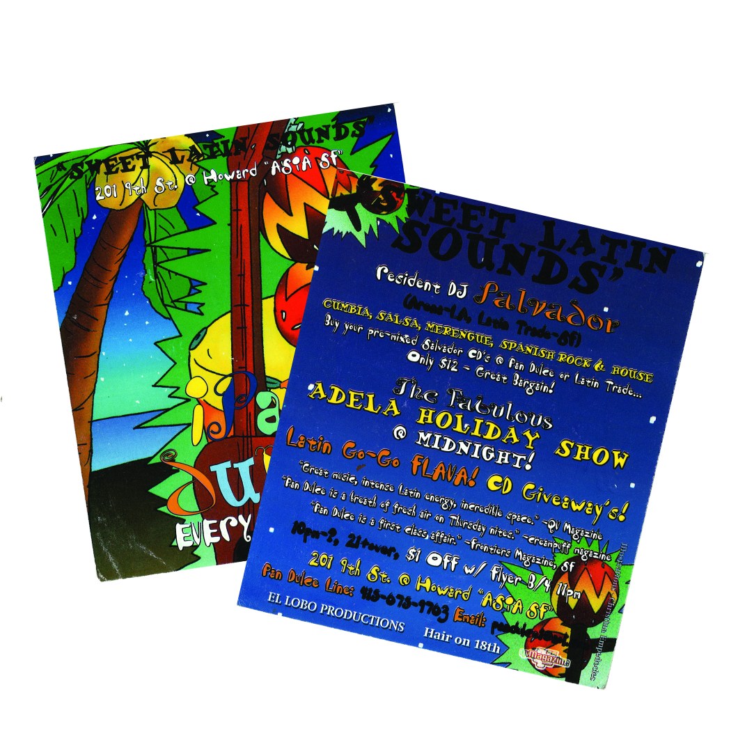 1990's, Flyer for Pan Dulce, a Latin music event featuring the Adela Holiday Show, Courtesy of Adela Vazquez and Juliana Delgado Lopera